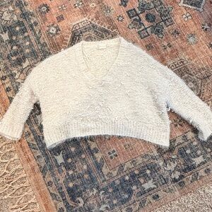Altar'd State Cream V-Neck Sweater